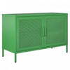 Channing Wide 2 Door Storage Cabinet with Mesh Metal - Kelly Green