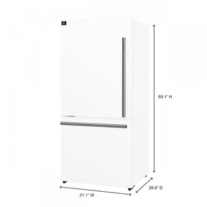 Forno Milano 31" White Bottom Freezer Refrigerator With Right Swing Door (17.2 Cu. Ft.) - FFFFD1786-31WHT