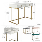 Camila Writing Desk - White