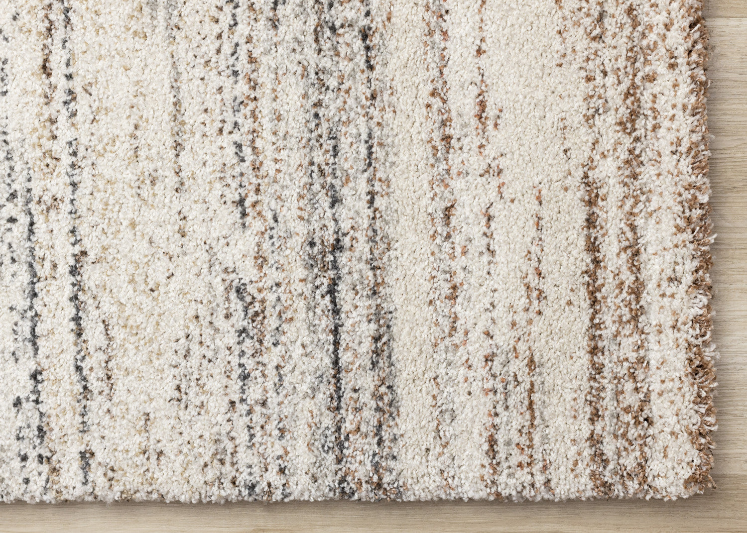 Marquee Soft Contemporary Area Rug - Cream Rust - 5' X 8'