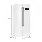 Forno Salerno 33" White Freestanding Side-by-Side Refrigerator (15.6 Cu. Ft.) - FFRBI1805-33WHT