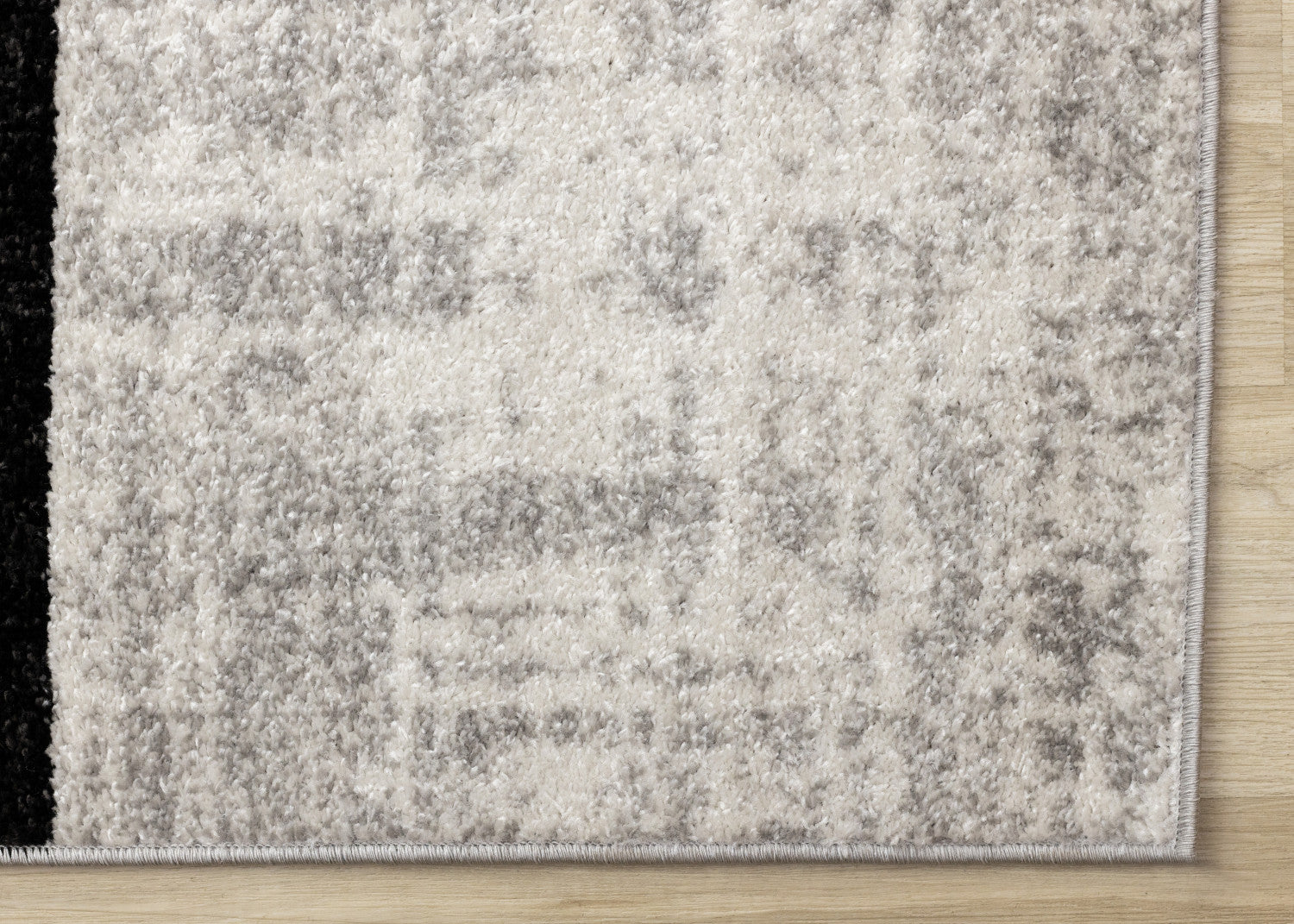 Elise Modern Geometric Area Rug - Grey Black White - 5' X 8'