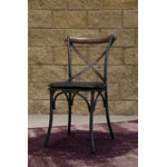 Dovren Leather Cushion Seat - Antique Black