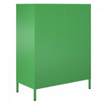 Channing 2 Door Storage Cabinet with Mesh Metal - Kelly Green