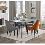 Eugenie Velvet Dining Chair - Orange - Set of Two