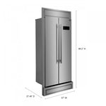 Forno Salerno 33" Stainless Steel Built-in Side-by-Side Refrigerator (15.6 Cu. Ft.) - FFRBI1805-37MG