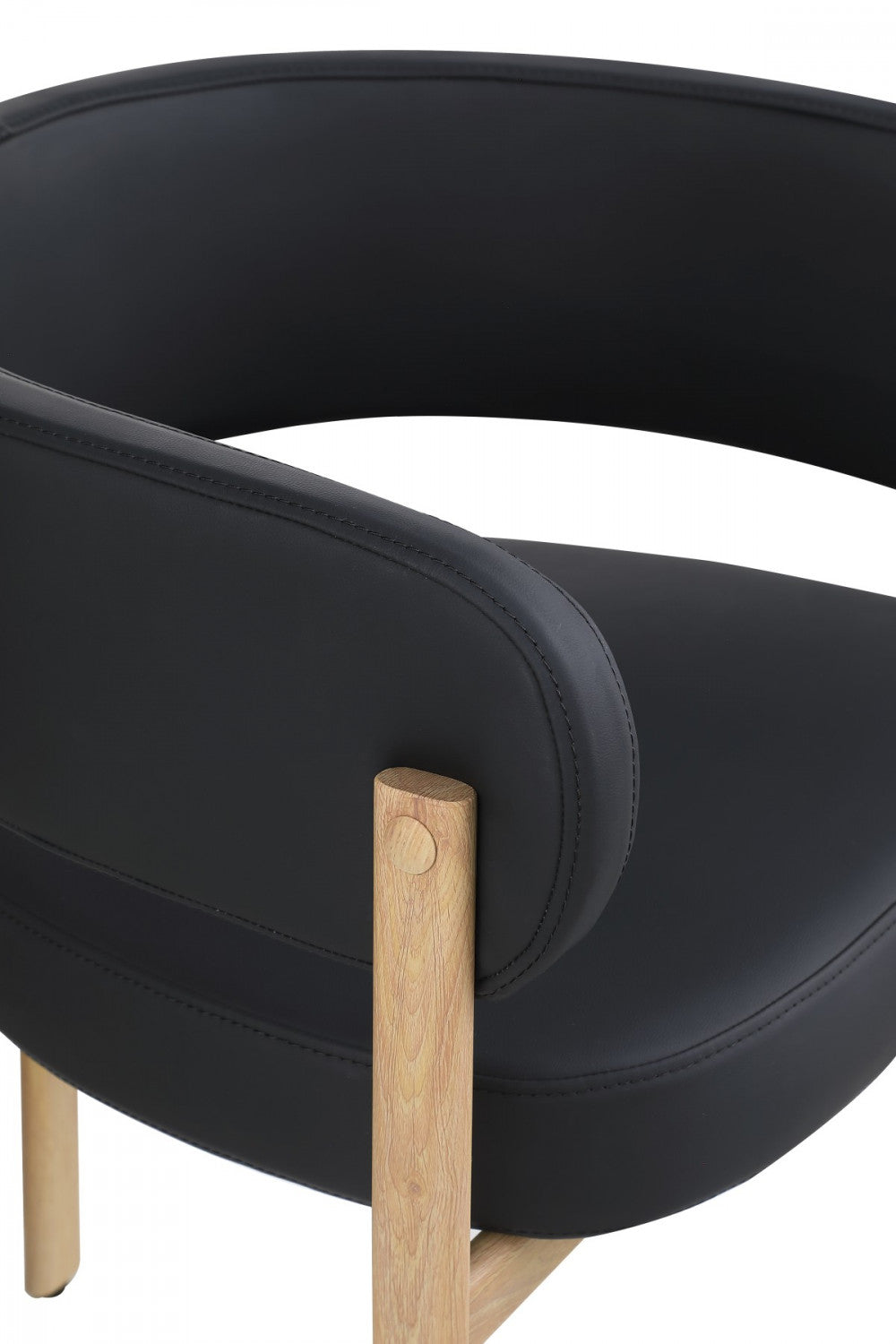 Rhett Dining Chair - Black/Oak - Set of Two