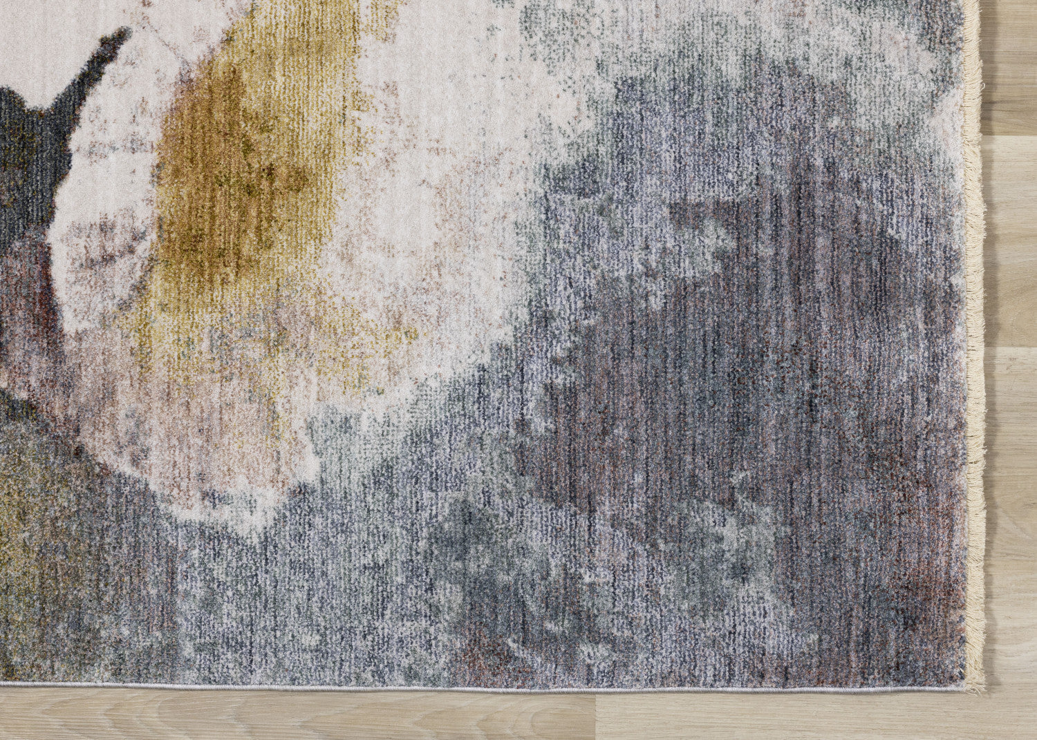 Macie Contemporary Floral Bloom Area Rug - Yellow White Green - 5' X 8'