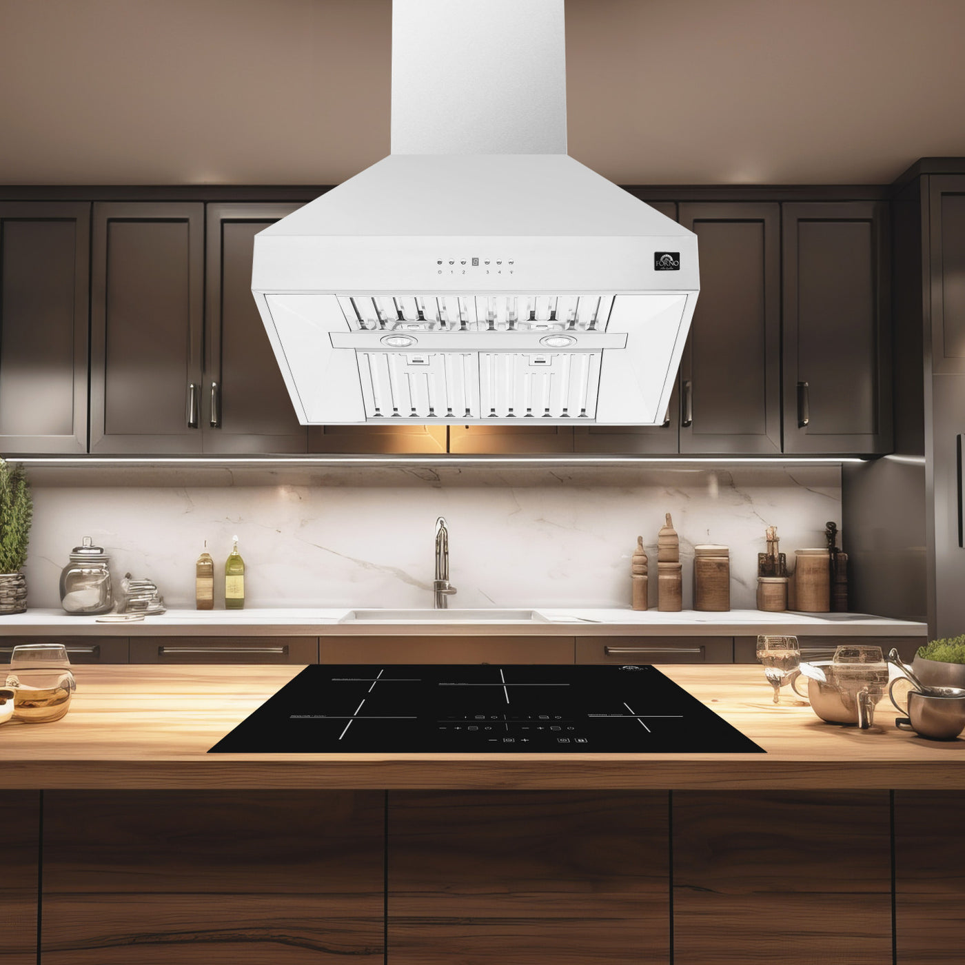 Forno Coppito Stainless Steel 30" 600 CFM Island Range Hood - FRHIS5129-30