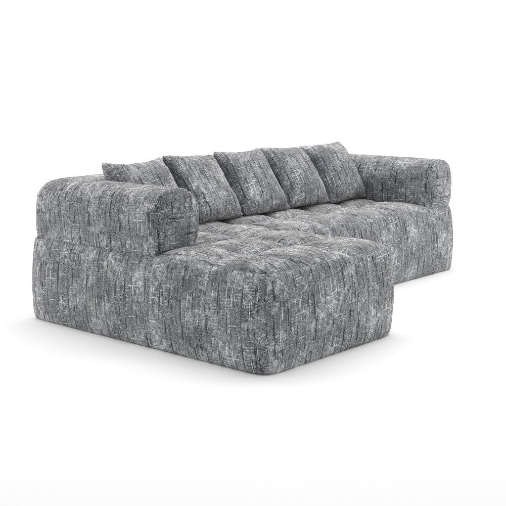 Maya All Foam Sectional - Grey