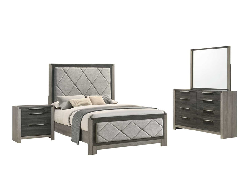 Andra 6Piece Queen Bedroom Package Grey, Black Leon's