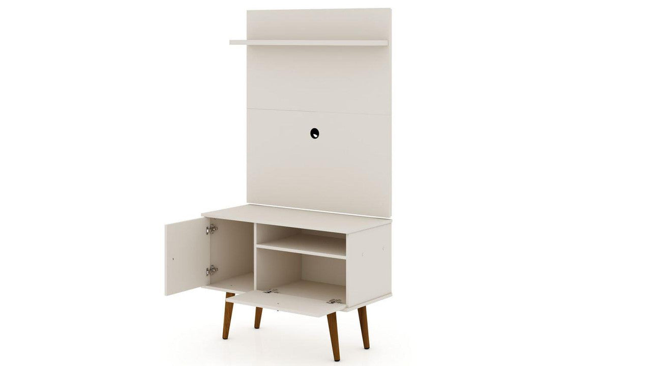 Otuken 35" TV Stand and Panel Set - Off White