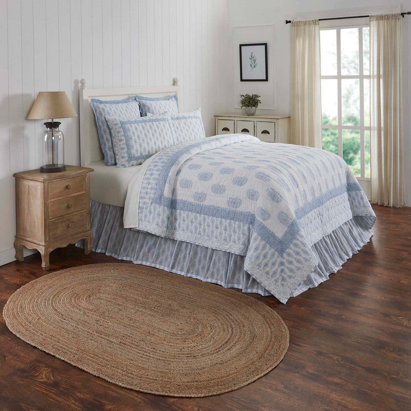 Rosalie Queen Quilt - Blue