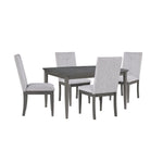 Ayana 5-Piece Extendable Dining Set - Grey
