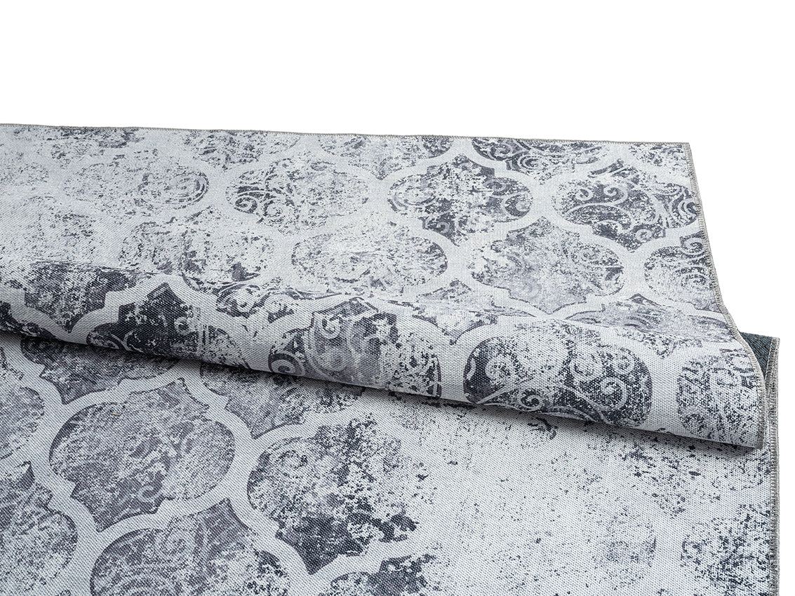 Jaipur 5' X 8' Washable Area Rug - Grey and White