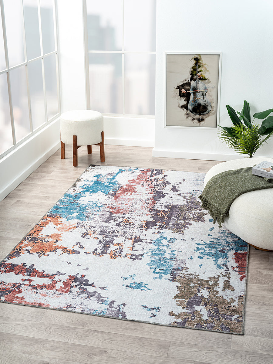 Jaipur 5' X 8' Washable Area Rug - Multi Coloured