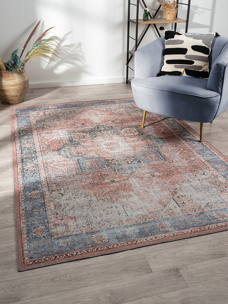 Jaipur 5' X 8' Washable Area Rug - Rust