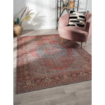 Jaipur 5' X 8' Washable Area Rug - Red and Blue