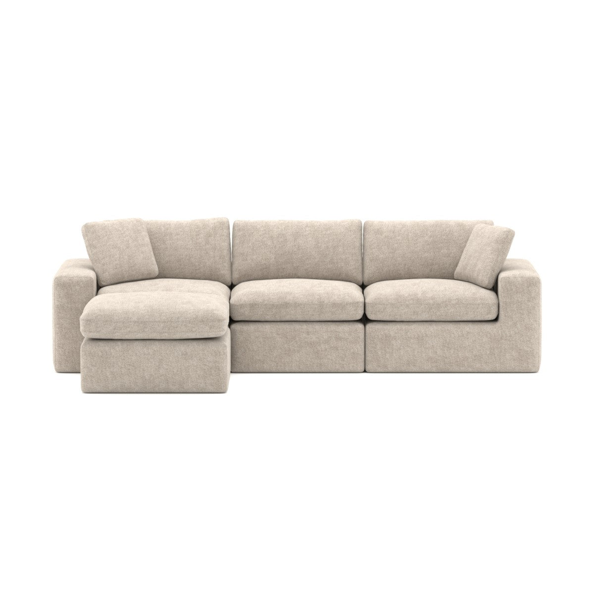 Jade All Foam Sectional - Beige