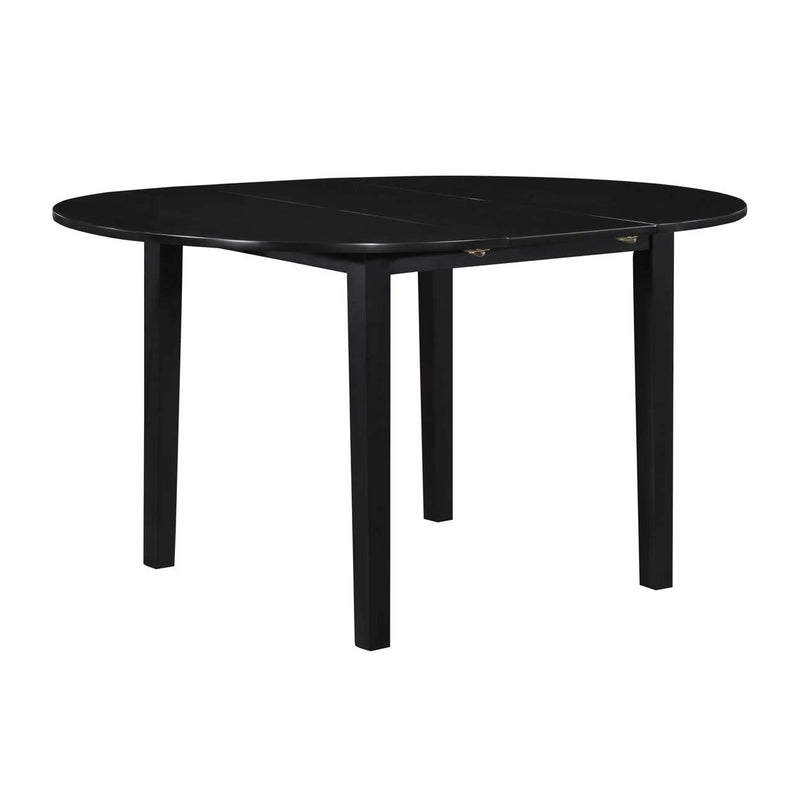 Natalia Extendable Round Dining Table Black Leon's