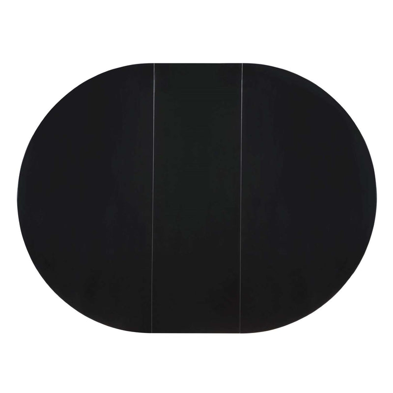 Natalia Extendable Round Dining Table Black Leon's