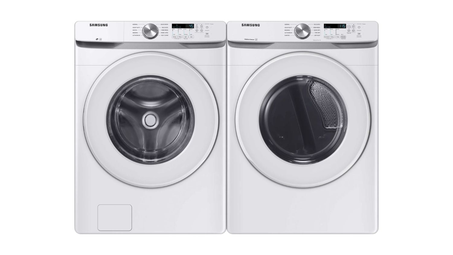Samsung White Front-Load Washer (5.2 cu. ft.) & Electric Dryer (7.5 cu. ft.) - WF45T6000AW/DVE45T6005W