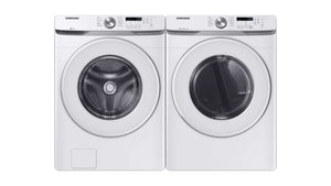 Samsung White Front-Load Washer (5.2 cu. ft.) & Electric Dryer (7.5 cu. ft.) - WF45T6000AW/DVE45T6005W