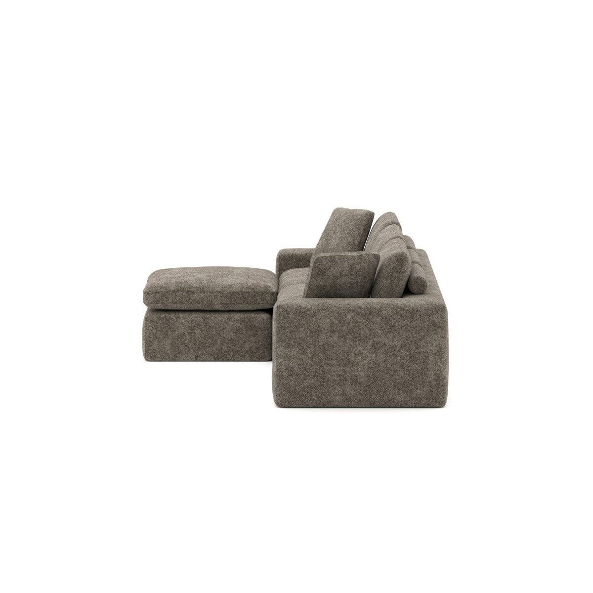 Jade All Foam Sectional - Brown