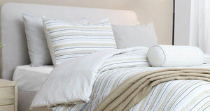 Cotton House 7-Piece Queen Comforter Set - Strips