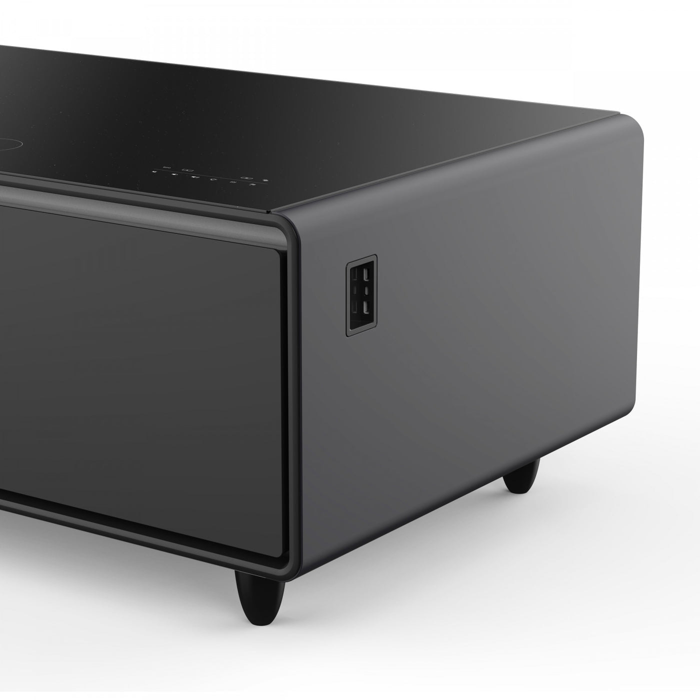 Forno Tavolo Smart Coffee Table With Dual Refrigerator Drawers - Black - FCTFR7006-51BLK