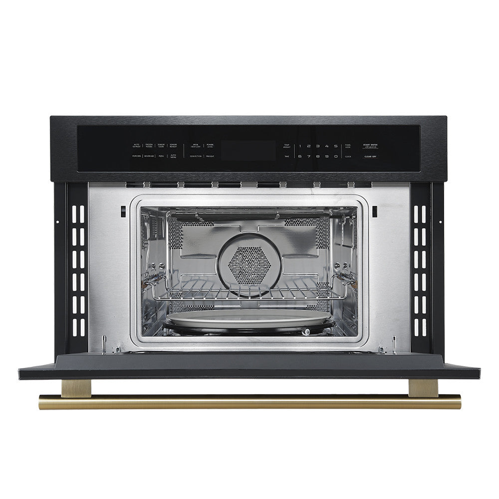 Forno Oliena Black 30" Built-In Microwave Convection Oven (1.6 Cu. Ft.) - FMWDR3093-30BLK