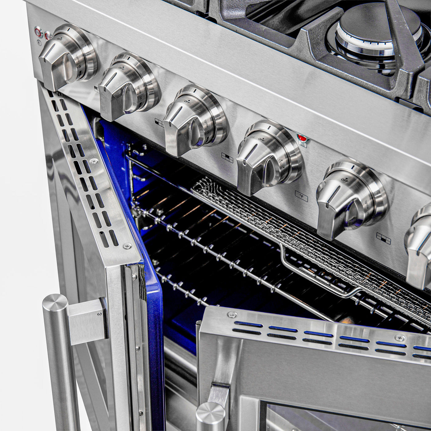 Forno Massimo 36" Stainless Steel French Door Freestanding Gas Range (5.36 Cu. Ft.) - FFSGS6439-36