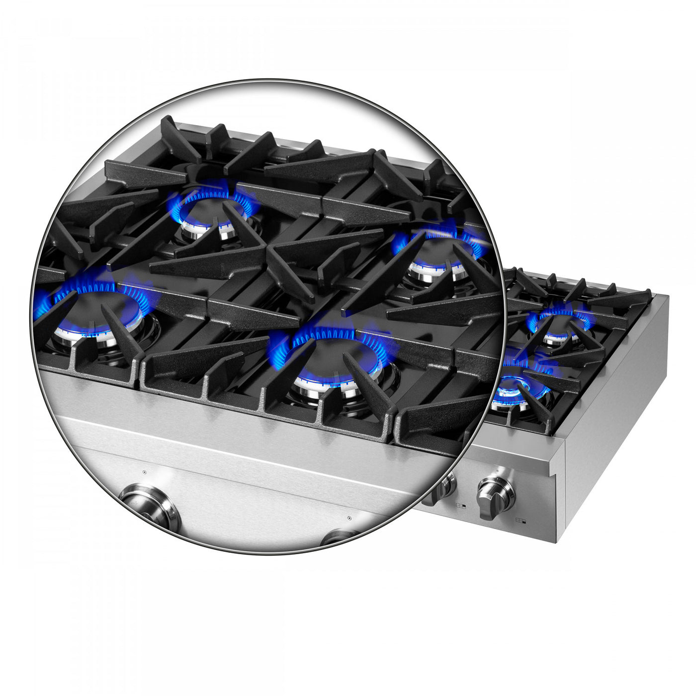 Forno Cossato Stainless Steel 36" Pro-style Gas Cooktop - FCTGS5737-36