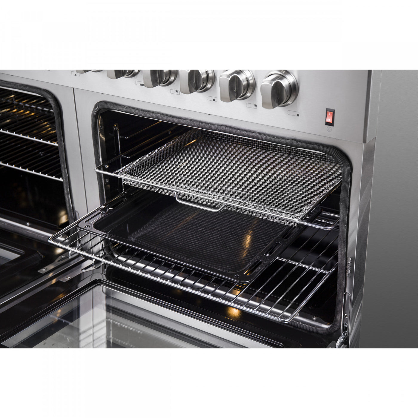 Forno Galiano 60" Stainless Steel Freestanding Dual Fuel Double Oven Range With True Convection (8.64 Cu. Ft.) - FFSGS6156-60