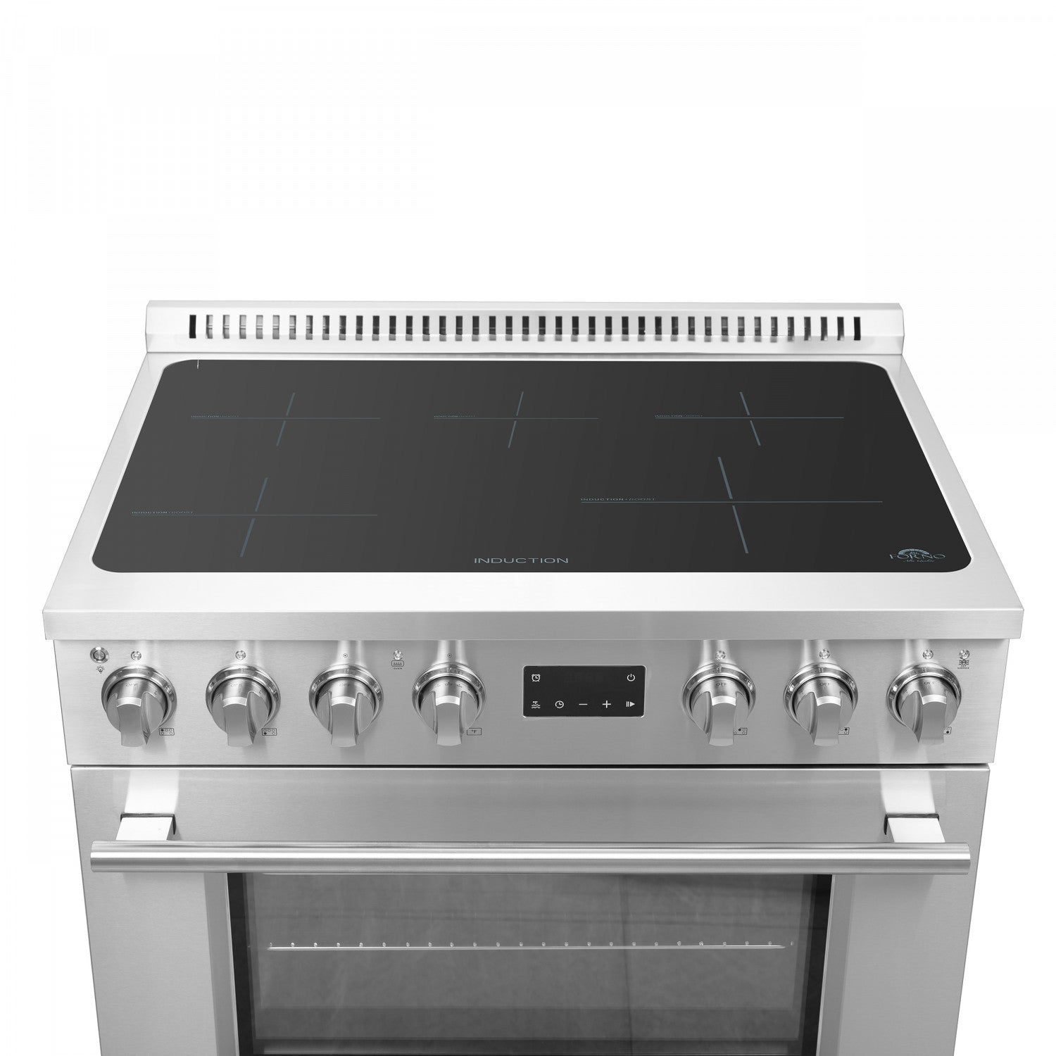 Forno Torino Stainless Steel 36" True Convection Induction Range with Air Fry and Air Sous Vide (5.36 Cu. Ft.) - FFSIN0936-36