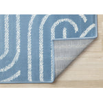 Functional Modern Links Area Rug - 5' X 8' - Blue/Cream