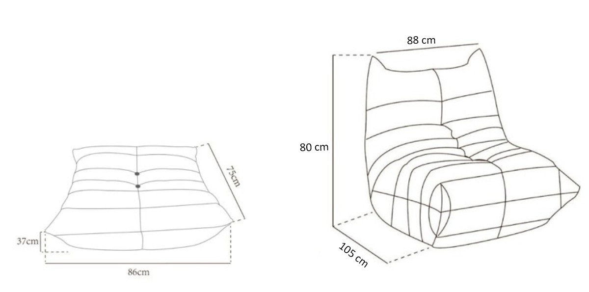 Dontae All Foam Armless Chair and Ottoman - Taupe