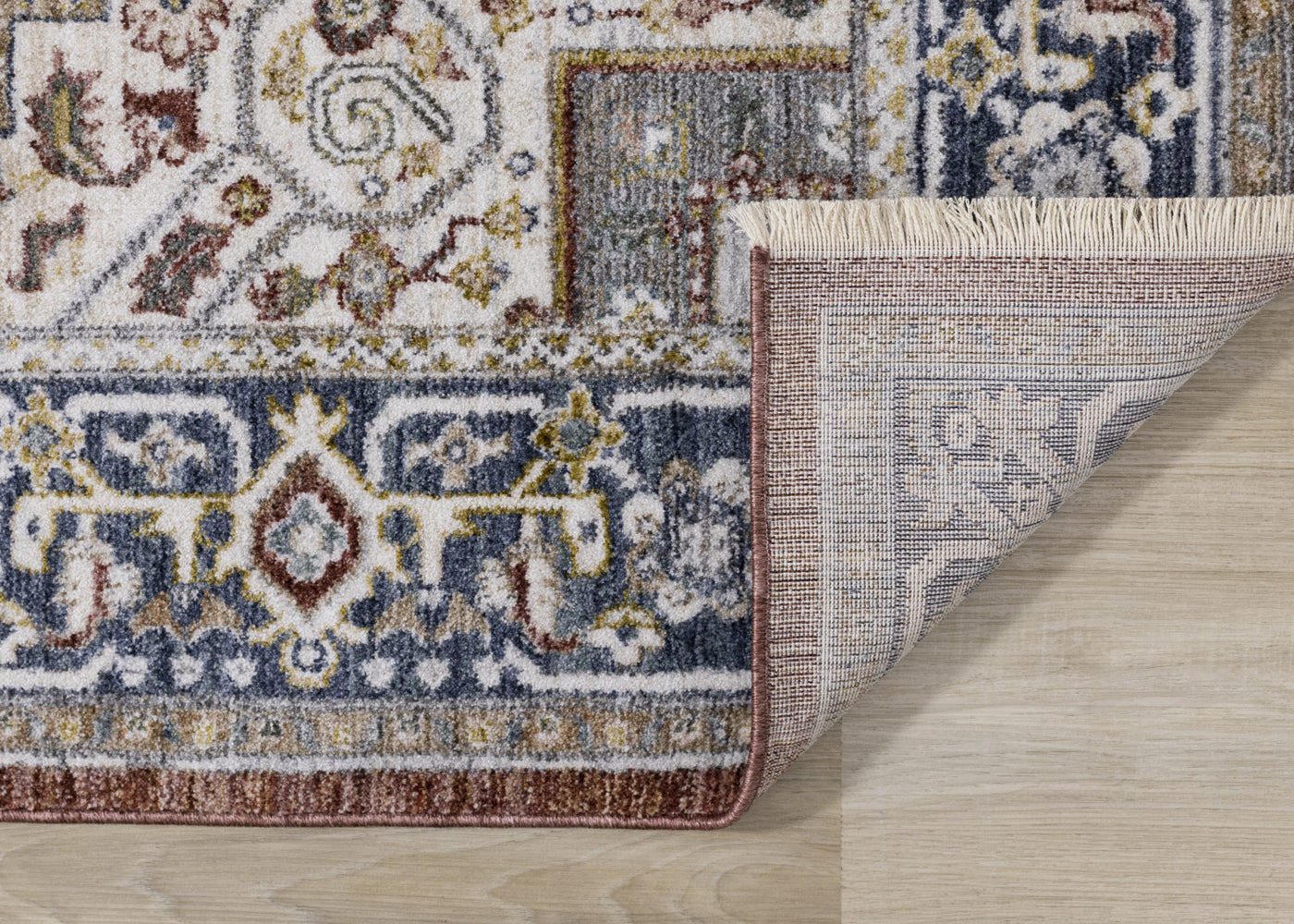 Macie Traditional Area Rug - Red Cream - 5' X 8'