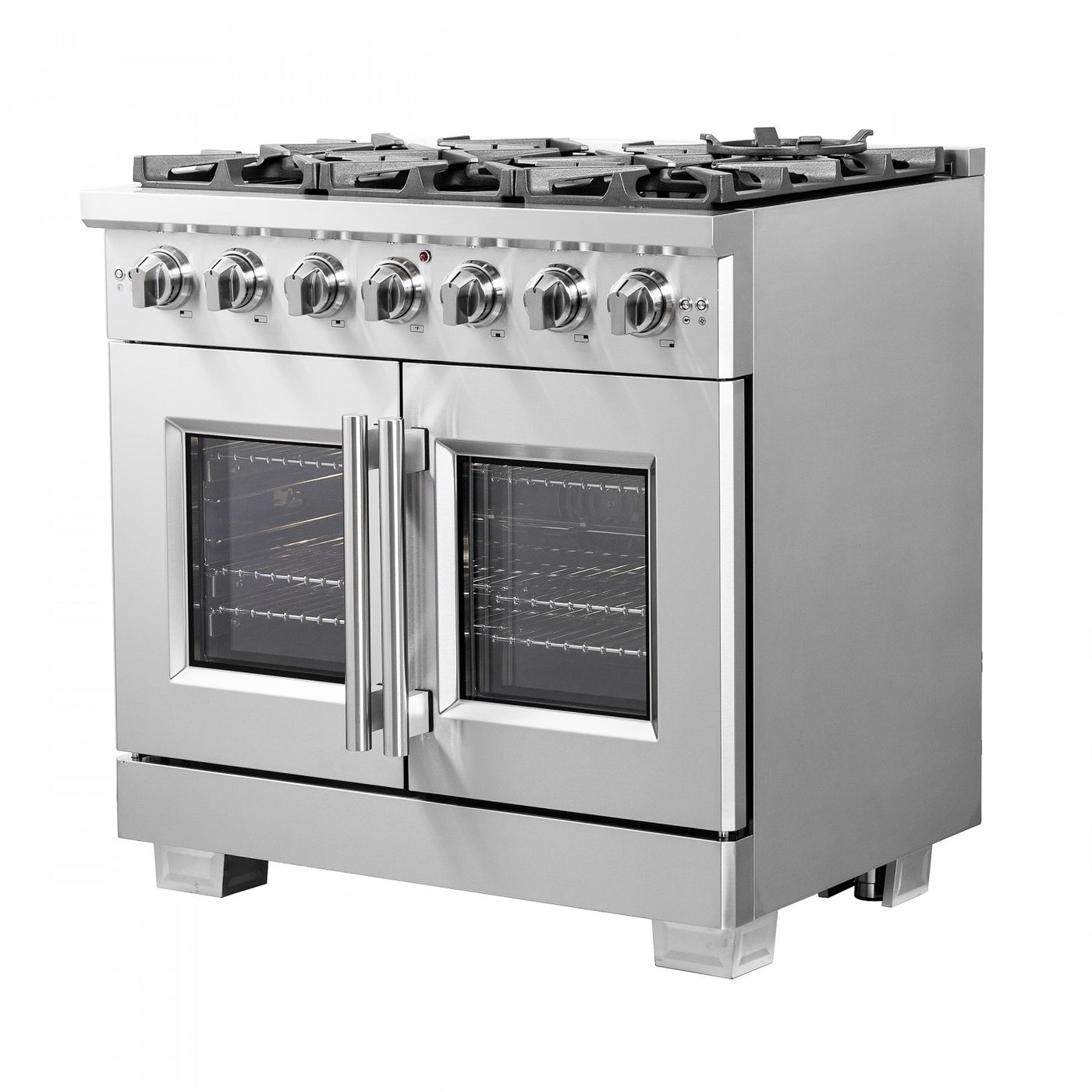 Forno Capriasca 36" Stainless Steel French Door Freestanding Gas Range (5.36 Cu. Ft.) - FFSGS6460-36