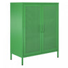 Channing 2 Door Storage Cabinet with Mesh Metal - Kelly Green