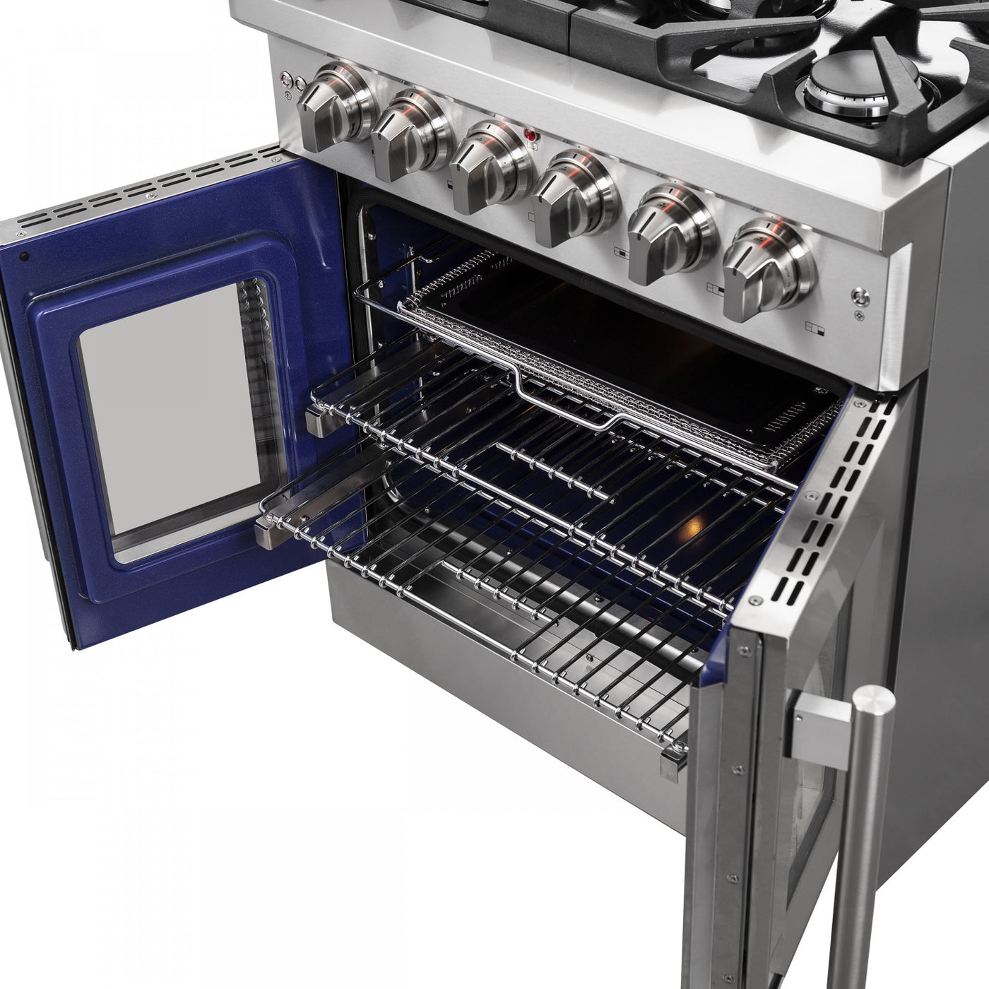 Forno Massimo 30" Stainless Steel French Door Freestanding Gas Range (4.32 Cu. Ft.) - FFSGS6439-30