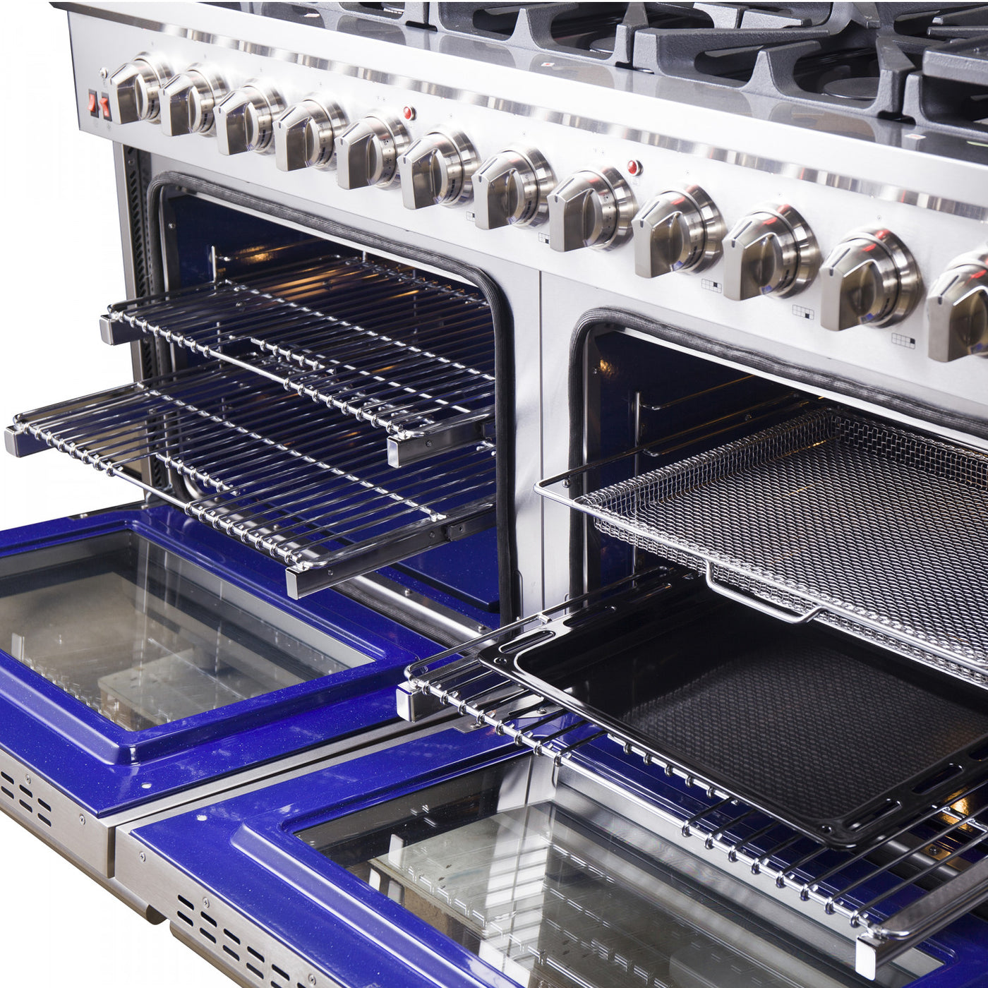 Forno Massimo 60" Stainless Steel Freestanding Double Oven Gas Range (8.64 Cu. Ft.) - FFSGS6239-60