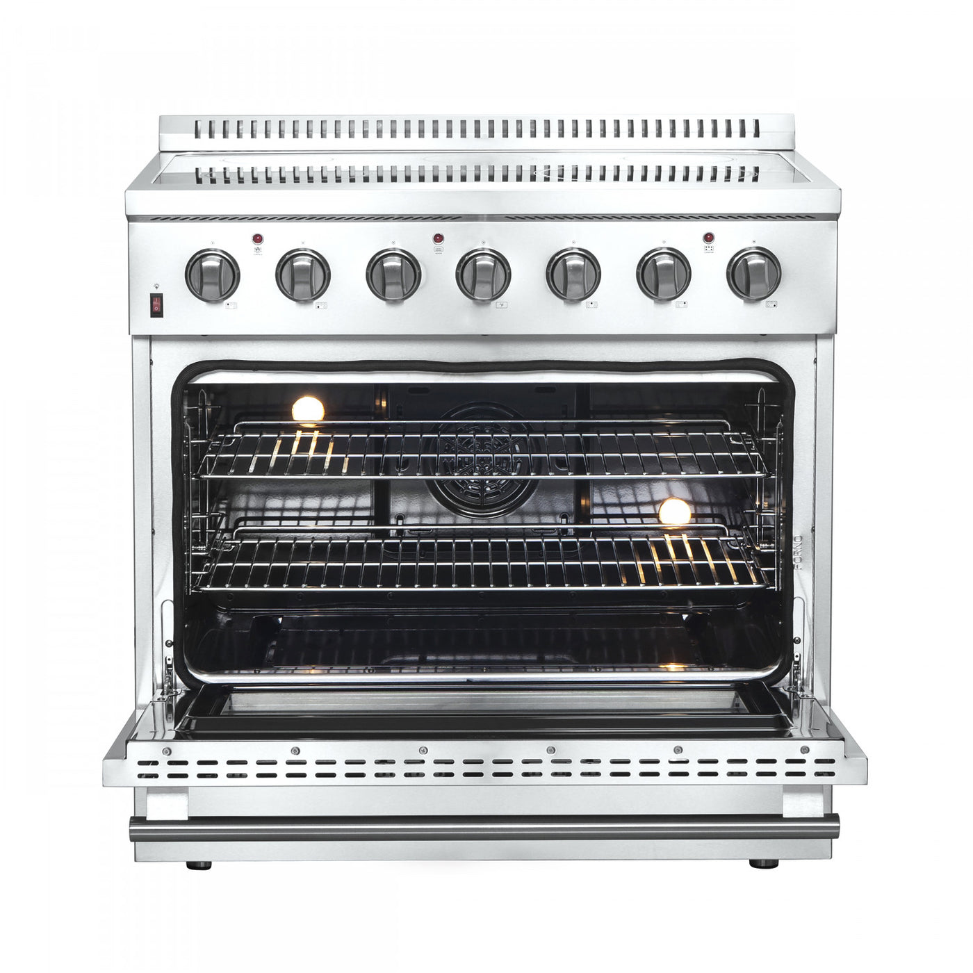 Forno Galiano 36" Stainless Steel Freestanding Electric Range With True Convection And Air Fry (5.36 Cu. Ft.) - FFSEL6083-36