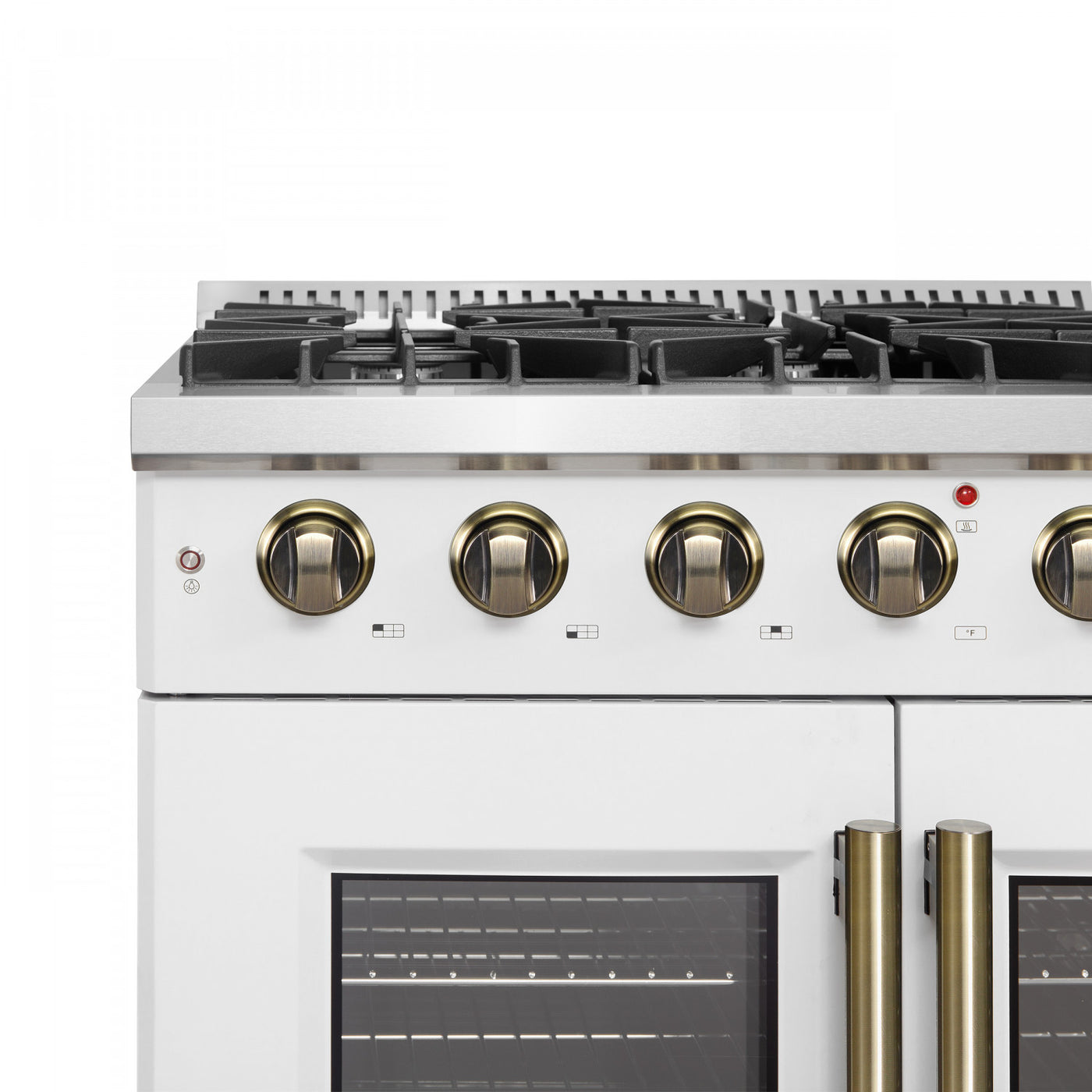 Forno Galiano 36" White French Door Freestanding Gas Range (5.36 Cu. Ft.) - FFSGS6444-36WHT