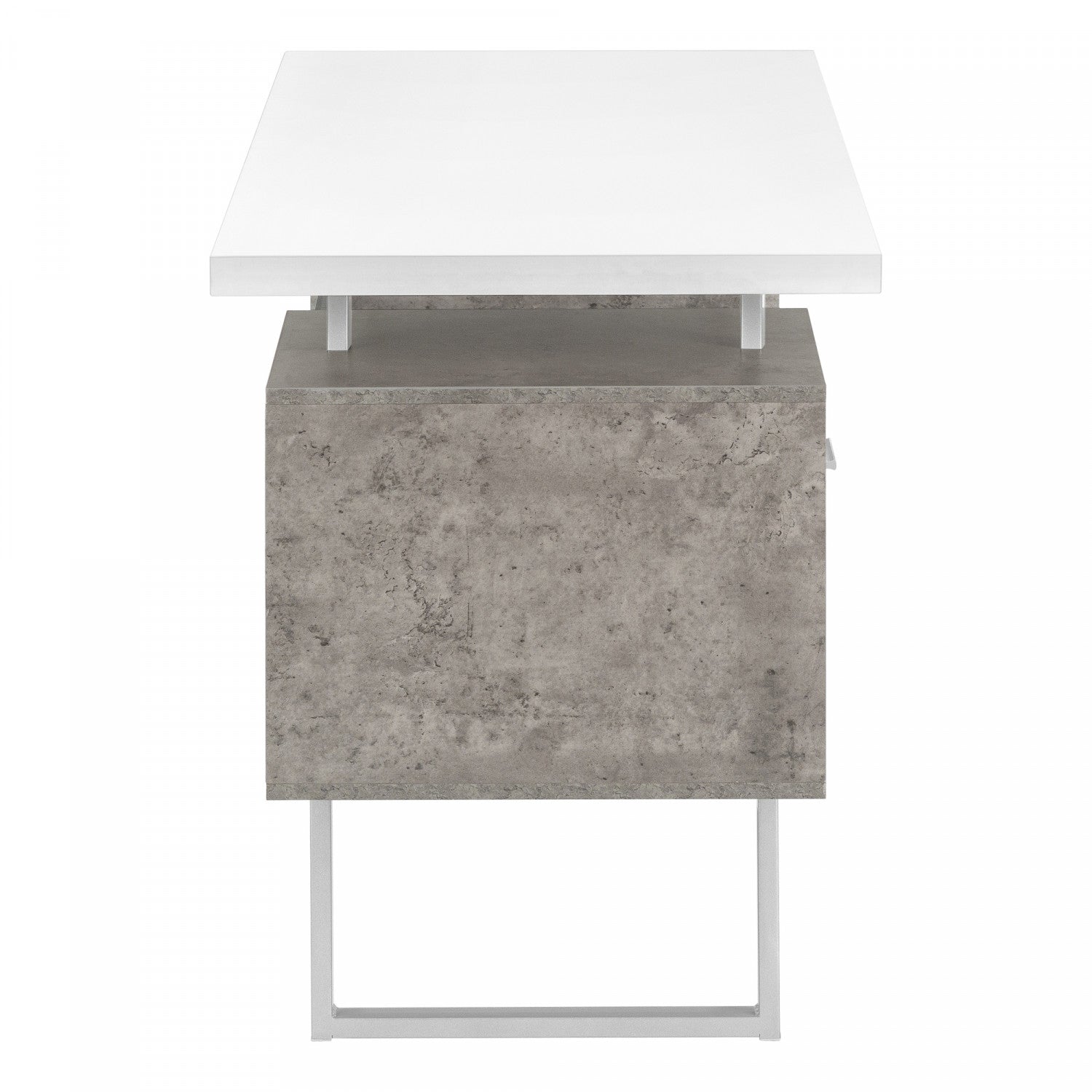 Loura Desk - White/Concrete Grey