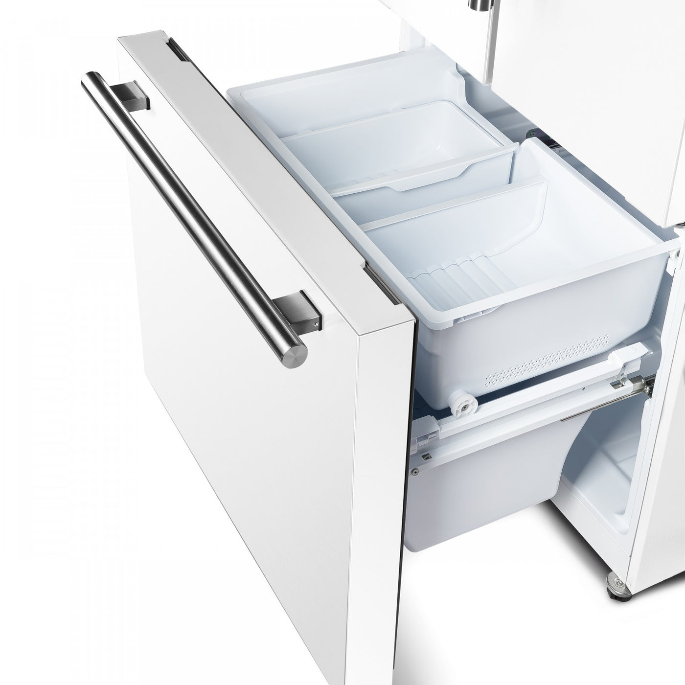 Forno Gallipoli White French Door Refrigerator with Ice Maker (17.5 Cu. Ft.) - FFFFD1974-31WHT