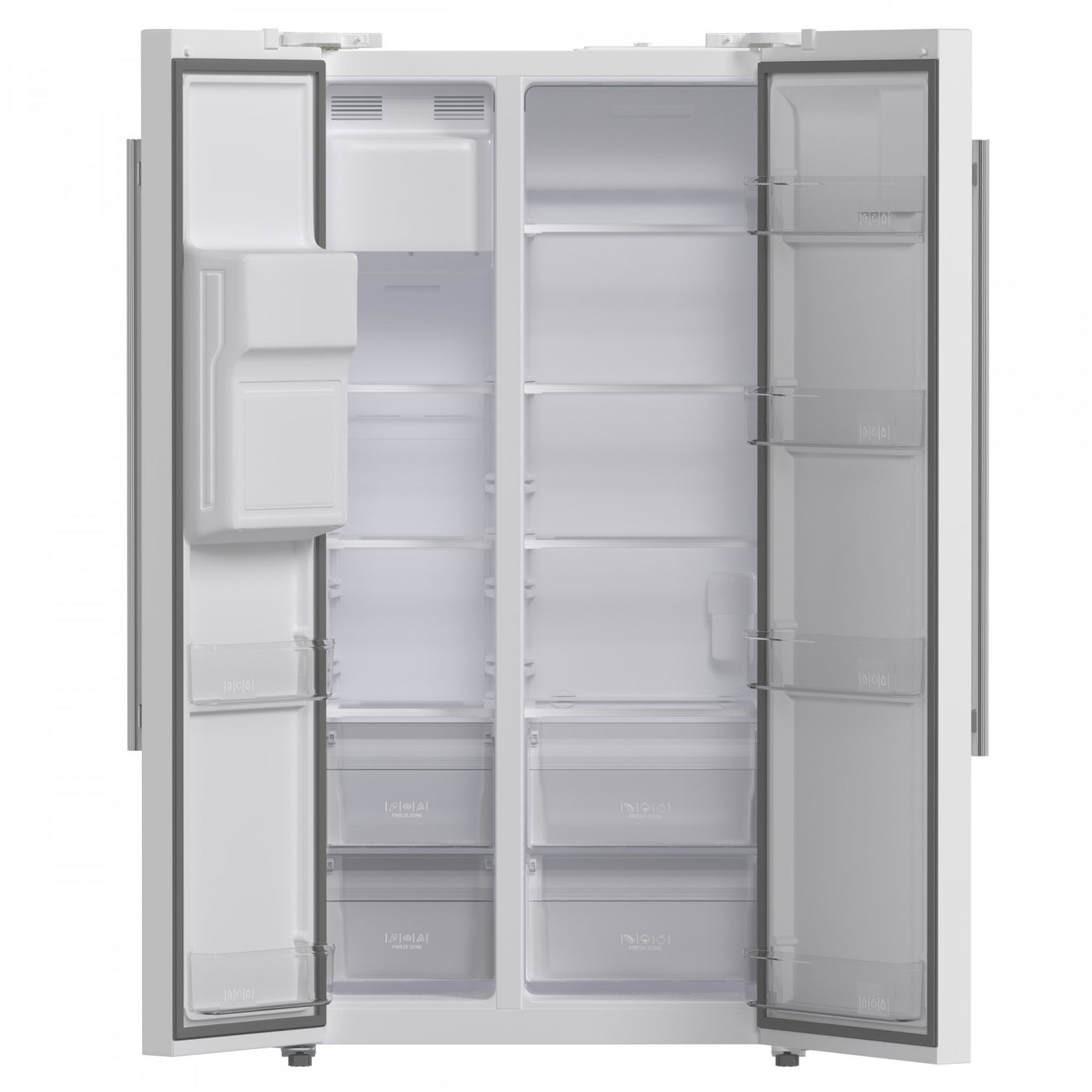 Forno Salerno 36" White Side-by-Side Refrigerator With Ice & Water Dispenser (20 Cu. Ft.) - FFRBI1844-36WHT