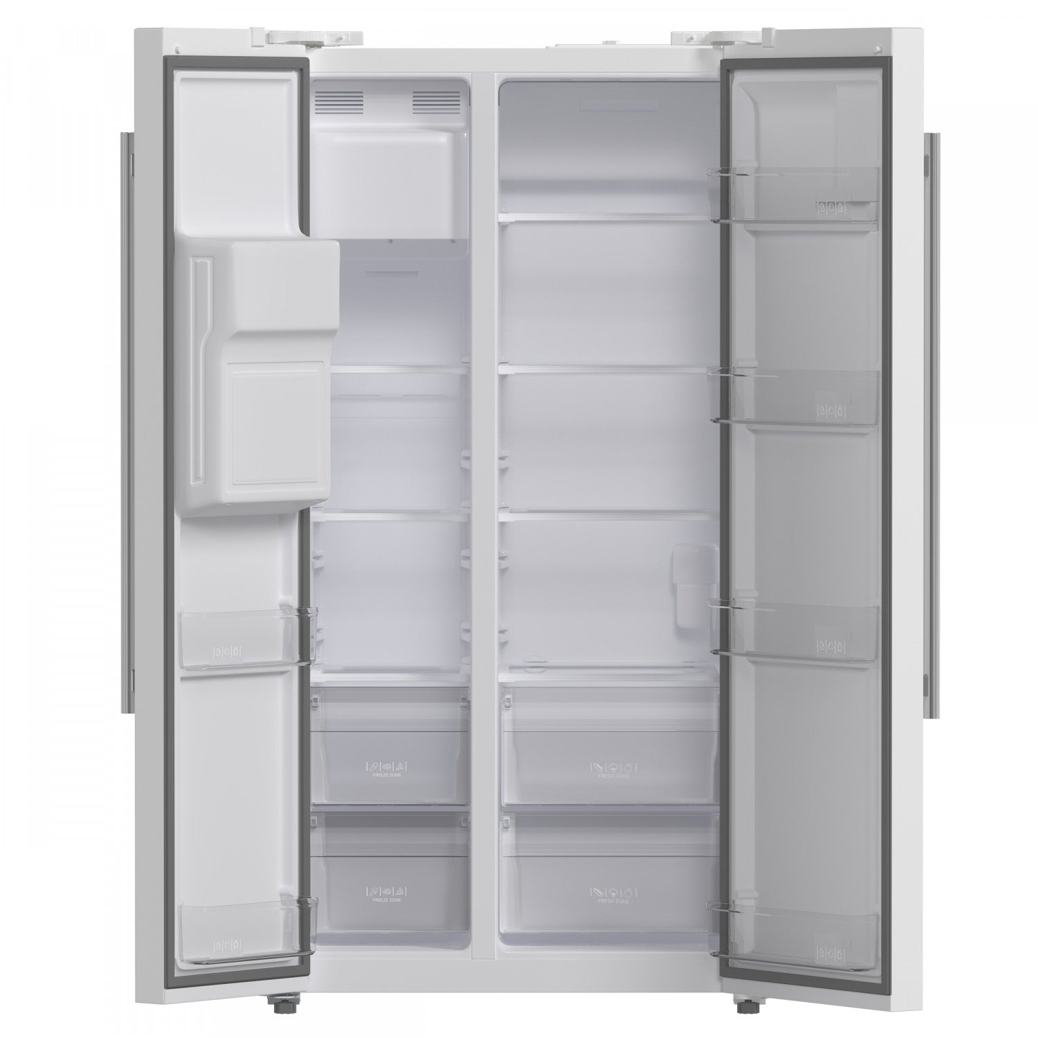 Forno Salerno 36" 20 Cu.Ft. White Side-by-Side Refrigerator with Ice & Water Dispenser - FFRBI1844-36WHT