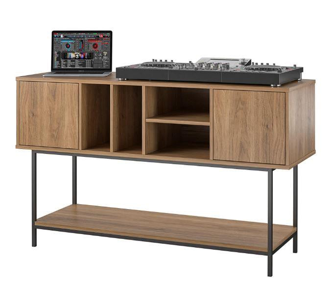 Cooper Media Credenza/DJ Stand - Walnut