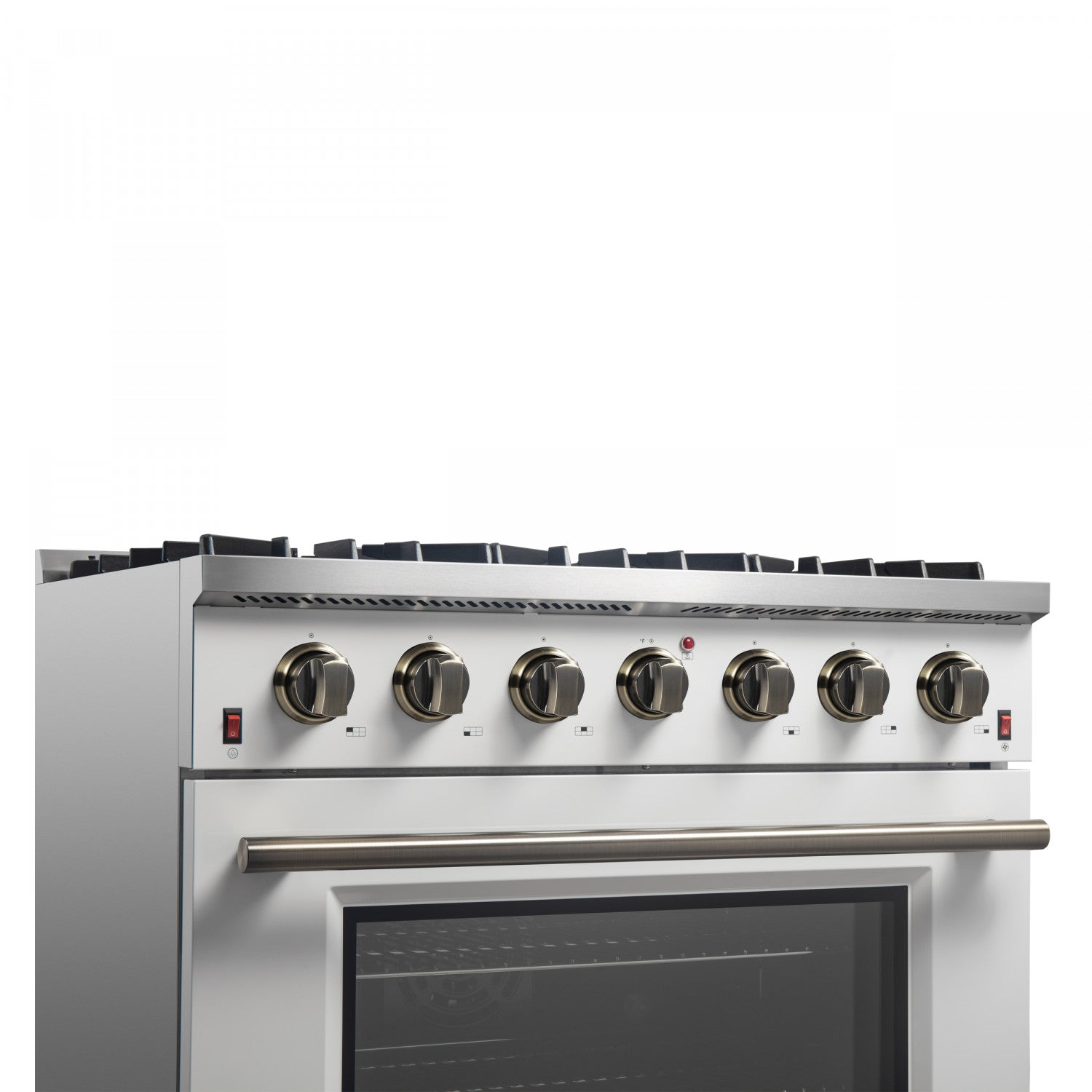 Forno Galiano 36" White French Door Freestanding Gas Range (5.36 Cu. Ft.) - FFSGS6244-36WHT